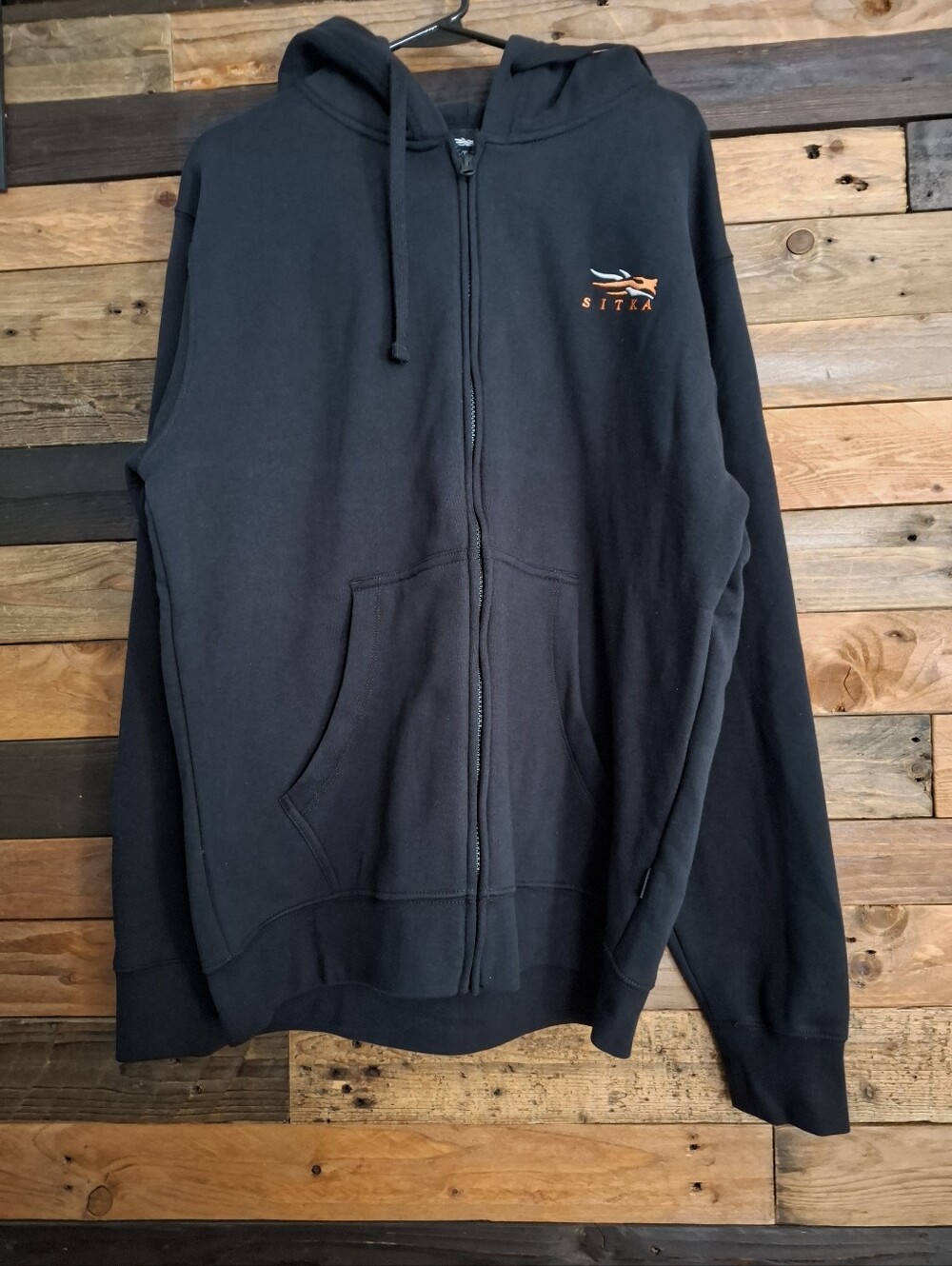 NWT Sitka Black Everyday Icon Full Zip Hoodie - Large